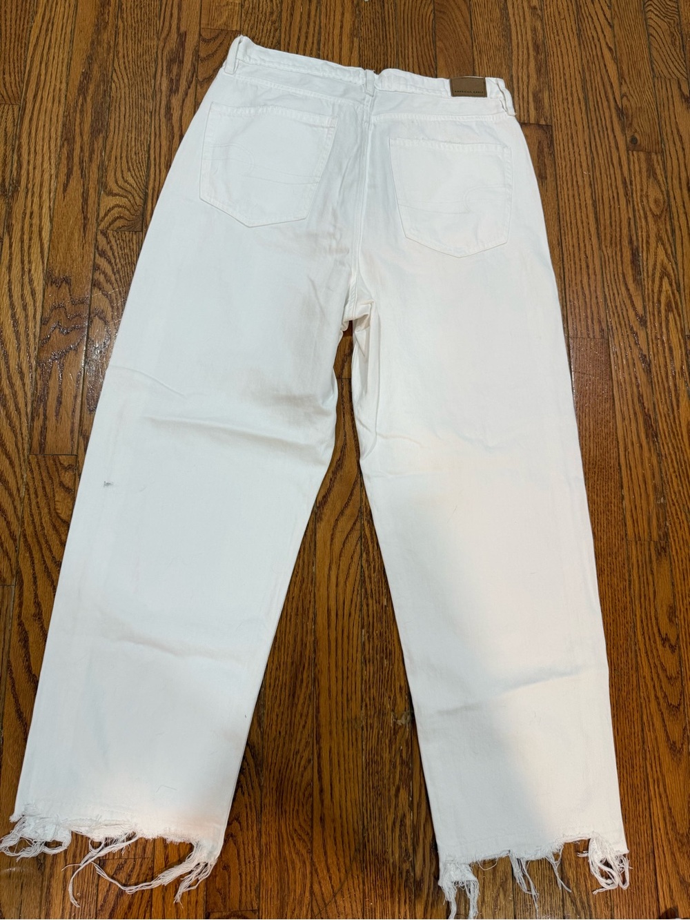 American Eagle Outfitters White Straight-Leg Women's Jeans - Picture 3 of 6